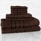 Hastings Home Hastings Home 8 Piece 100 Percent Cotton Plush Bath Towel Set Choc 181608FEE - alternate 3
